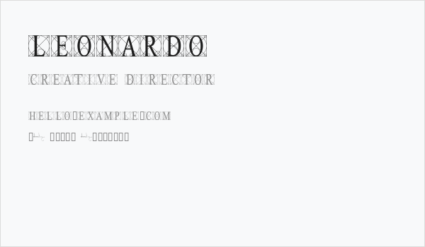 Leonardo Business Card