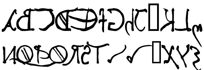 Leonardos mirrorwriting Bold Font OTHER CHARS