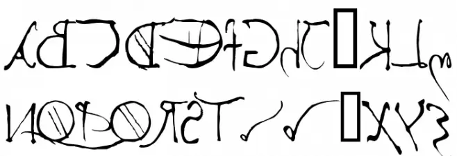 Leonardos mirrorwriting Font OTHER CHARS