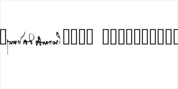 Leonardos mirrorwriting Logo