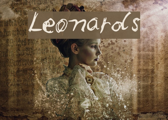 Leonards Font examples