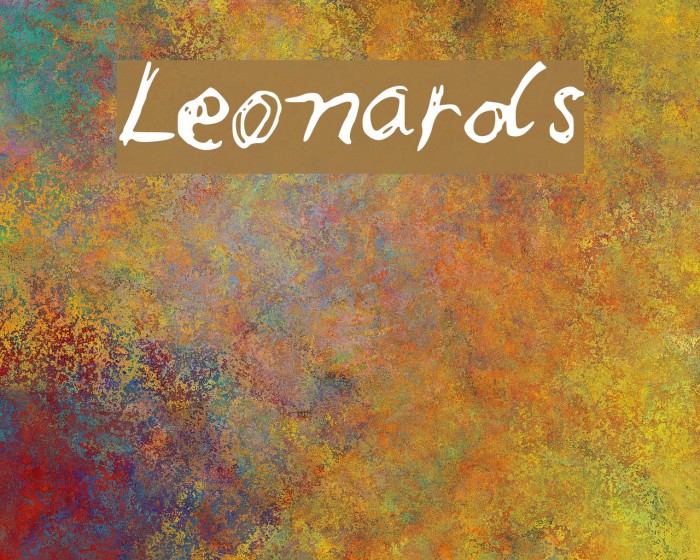 Leonards Font examples