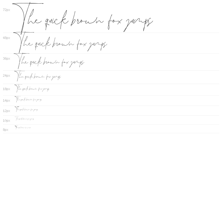 Leonetta Script Waterfall