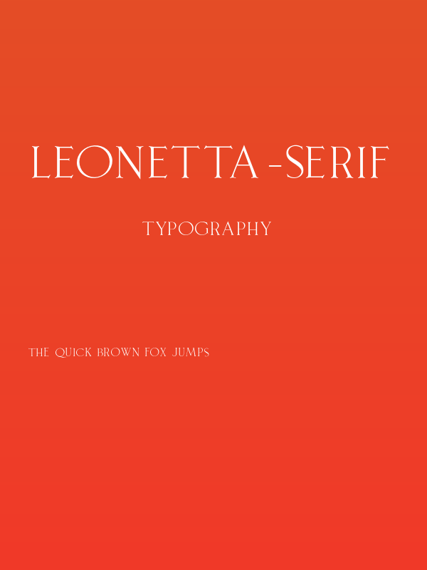 Leonetta-Serif Poster
