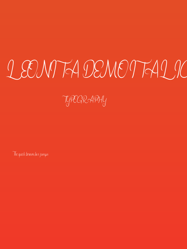 Leonita DEMO Italic Poster