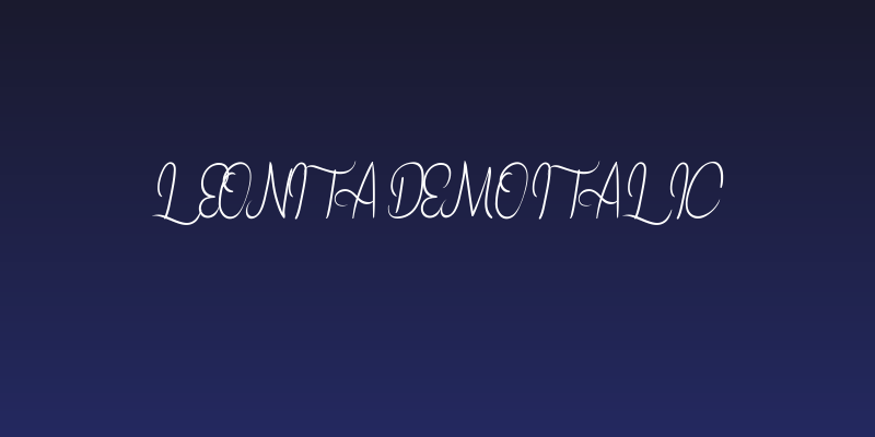 Leonita DEMO Italic Social Header