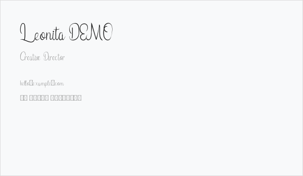 Leonita DEMO Business Card