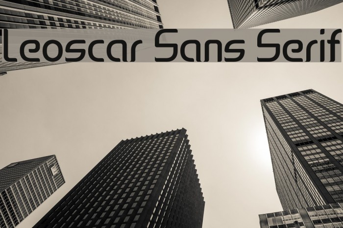 Leoscar Sans Serif Font examples