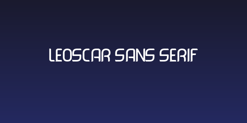 Leoscar Sans Serif Social Header