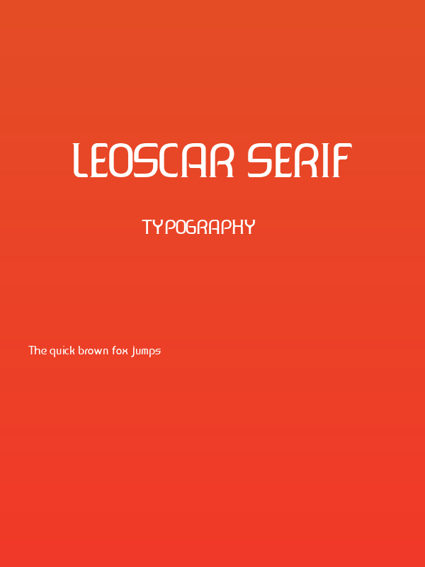 Leoscar Serif Poster