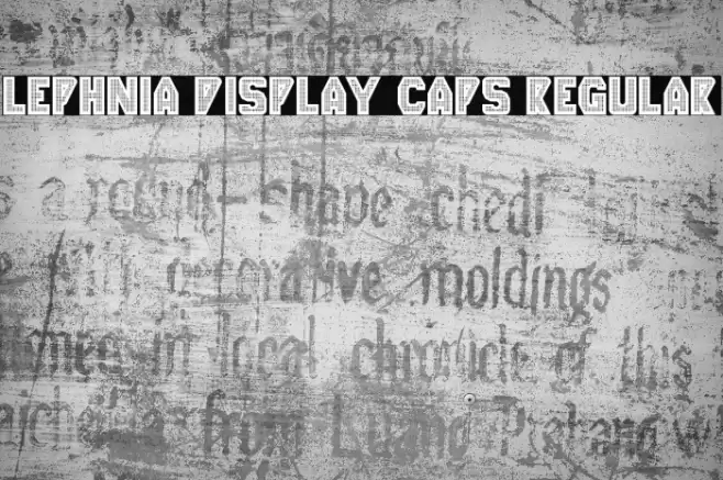 Lephnia Display Caps Regular Font examples