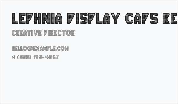 Lephnia Display Caps Regular Business Card