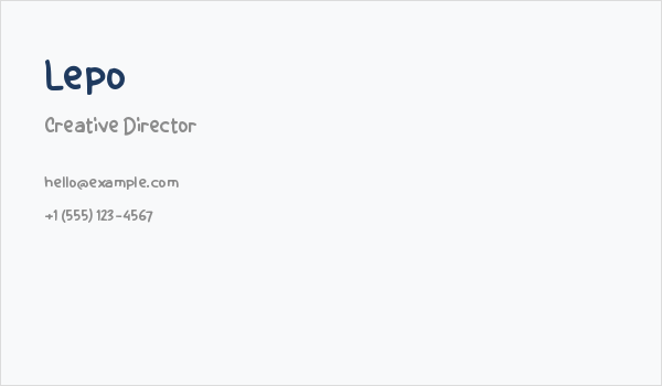Lepo Business Card