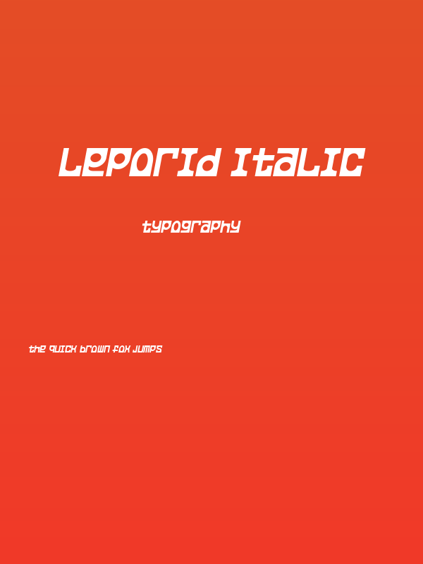 Leporid Italic Poster