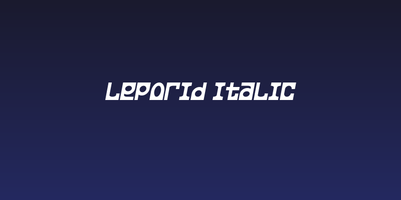 Leporid Italic Social Header
