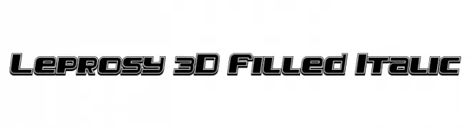 Leprosy 3D Filled Italic  Fuentes Gratis Descargar