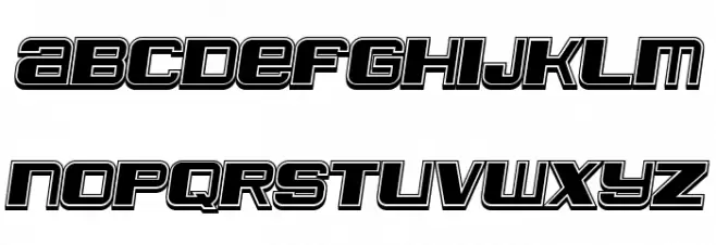 Leprosy 3D Filled Italic Schriftart Groß
