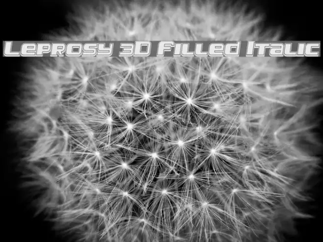 Leprosy 3D Filled Italic Example 2