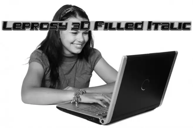 Leprosy 3D Filled Italic Example 3