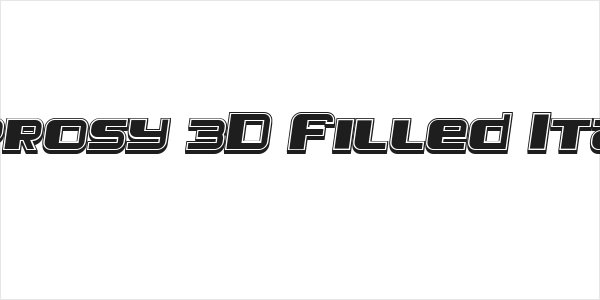 Leprosy 3D Filled Italic Logo