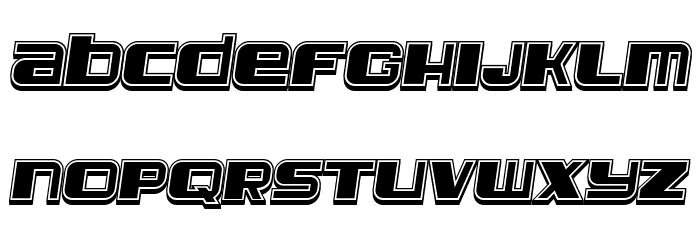 Leprosy 3D Filled Italic Font LOWERCASE