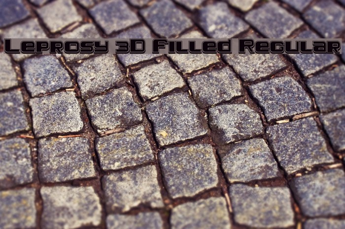 Leprosy 3D Filled Regular Font examples