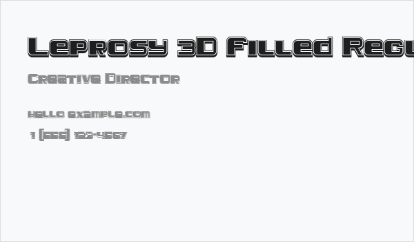 Leprosy 3D Filled Regular Business Card