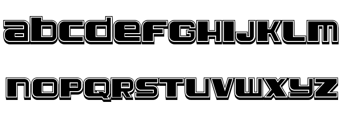 Leprosy 3D Filled Regular Font LOWERCASE