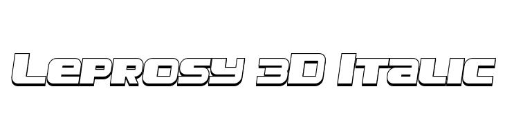 Leprosy 3D Italic  font caratteri gratis