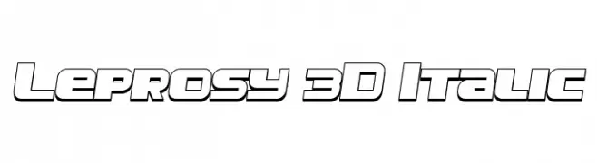 Leprosy 3D Italic  font caratteri gratis