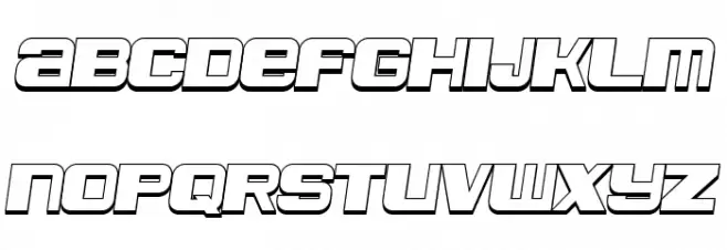 Leprosy 3D Italic Schriftart Groß