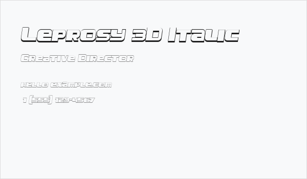 Leprosy 3D Italic Business Card