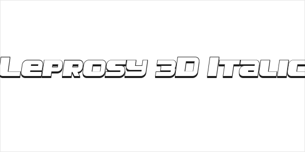 Leprosy 3D Italic Logo