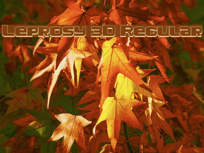 Leprosy 3D Regular Font examples