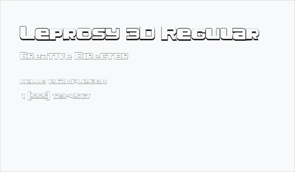 Leprosy 3D Regular Business Card