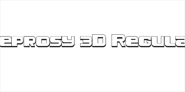 Leprosy 3D Regular Logo