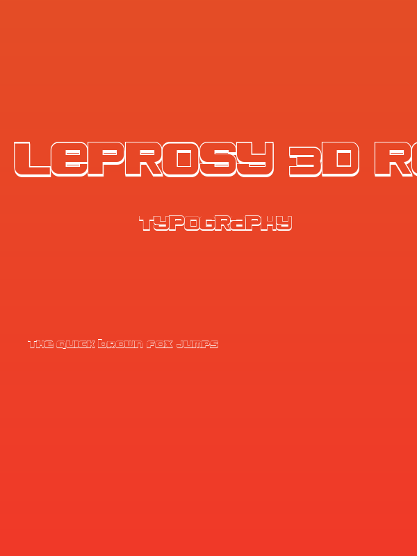 Leprosy 3D Regular Poster