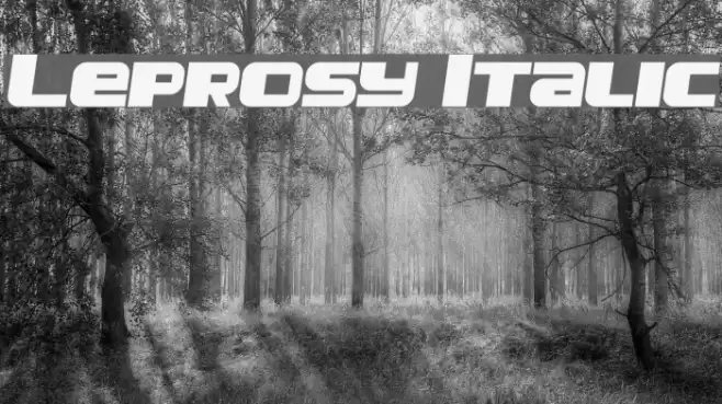 Leprosy Italic Font examples