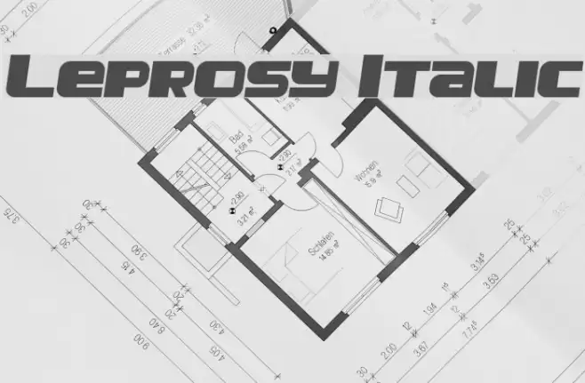 Leprosy Italic Font examples