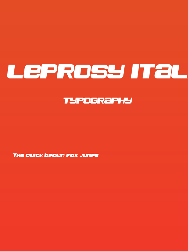Leprosy Italic Poster