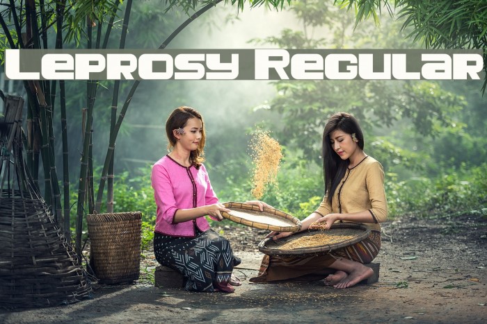 Leprosy Regular Font examples