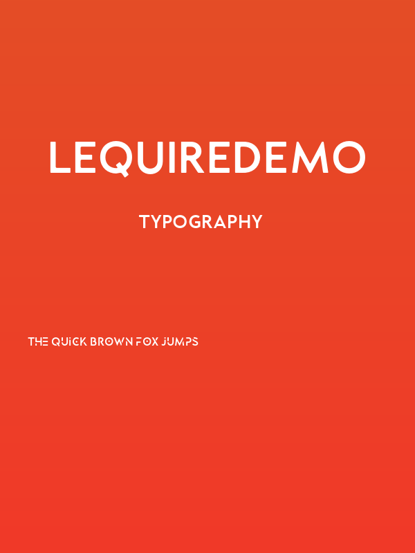 LequireDEMO Poster