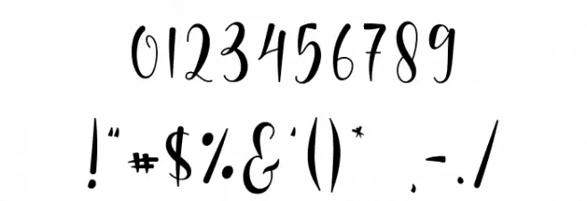 LerinaScript Font OTHER CHARS