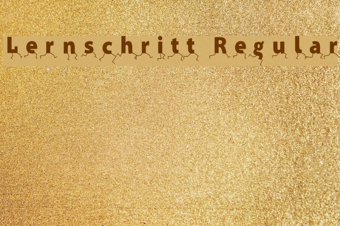 Lernschritt Regular Font examples