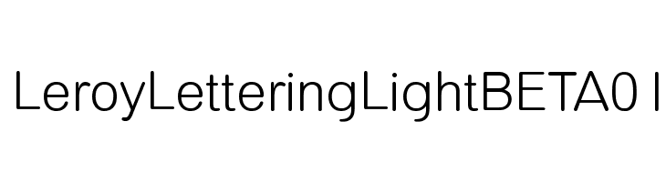 LeroyLetteringLightBETA01 Font