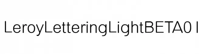 LeroyLetteringLightBETA01 Font