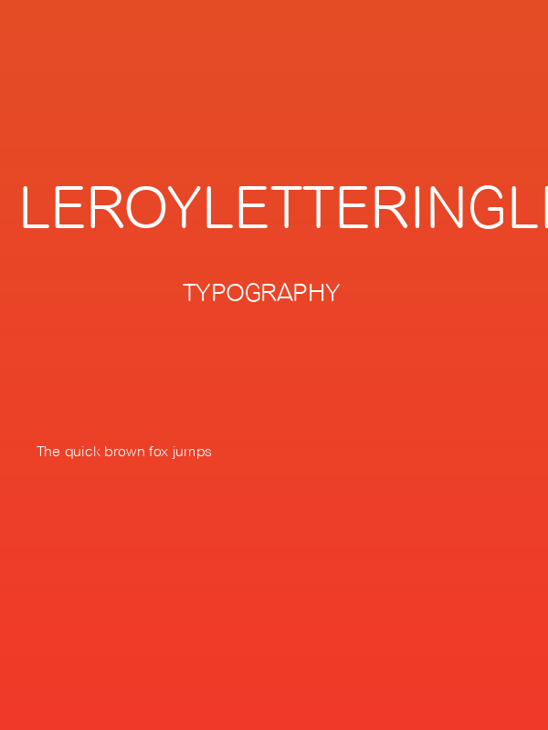 LeroyLetteringLightBETA01 Poster