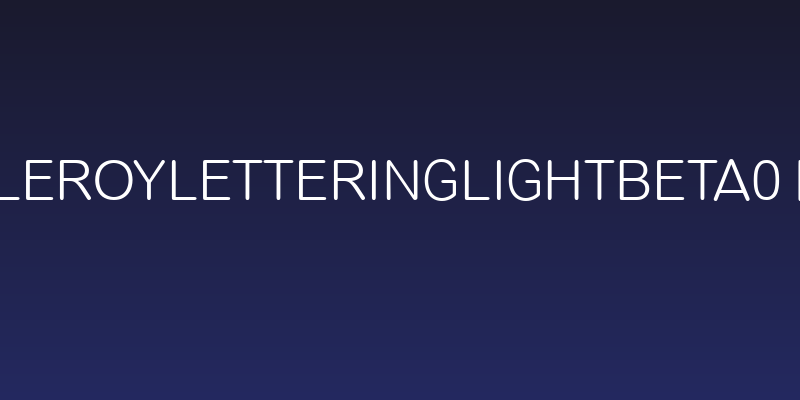 LeroyLetteringLightBETA01 Social Header