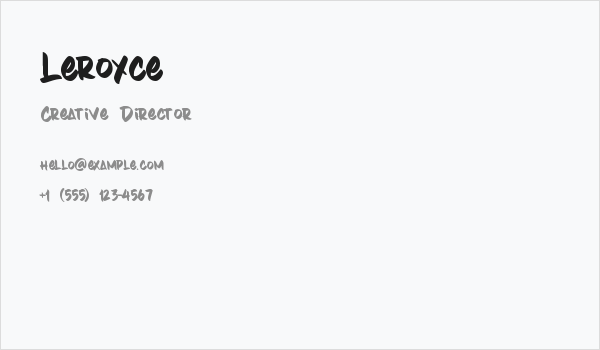 Leroyce Business Card