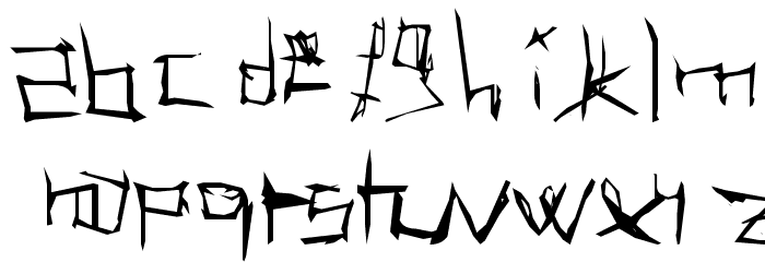 Les Suppos by ChazyChaz Font LOWERCASE